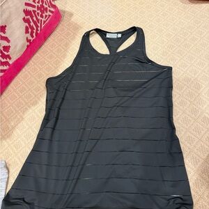 Athleta Black Striped Tank Top